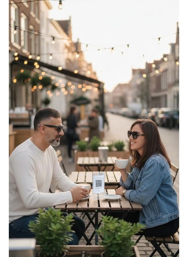 ستاند عرض أكريليك شفاف مقاس 12 × 6 سم – حامل قائمة أسعار أو منيو – مناسب للكافيهات والمطاعم والمكاتب – تصميم أنيق وسهل الاستخدام - Image 4